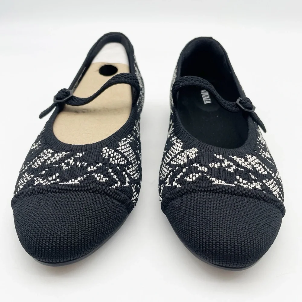 VIVAIA Mary Jane Tamia Almond Toe Black Lace - Picture 3 of 13
